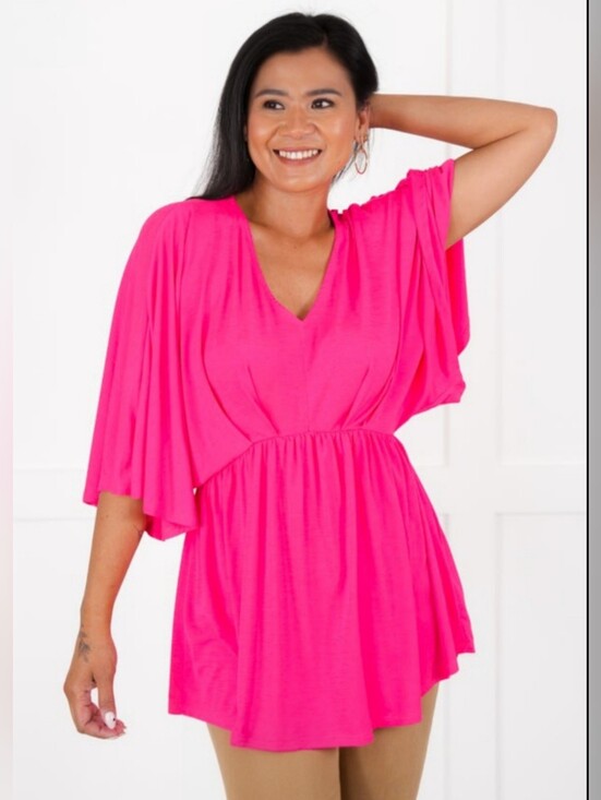 Dear Scarlett Tops - Women’s Dear Scarlett Pink Dreamer Top Blouse Size Large
